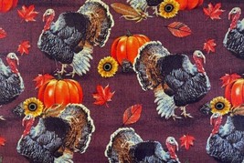 David Textiles Fabric, Fat Quarter 18&quot; X 21&quot;, 100% Cotton, Turkey, Leafs, Brown - £3.95 GBP