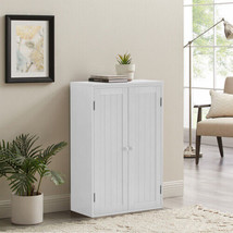 Bathroom Storage Cabinet Freestanding Wooden Floor Cabinet White - £114.25 GBP