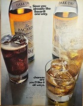 BACARDI-Dark Dry-Puerto Rican Rum-The Mixable One-1971 VTG Print Ad - $11.81
