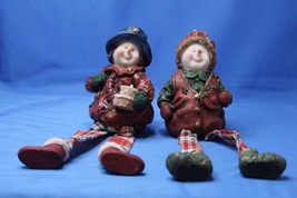 Jubilee Snowmen Set of Two for Fireplace, Hearth, Shelf or Table - £4.96 GBP