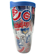 Chicago Cubs Tervis Tumbler 24 Ounce Insulated Plastic Logo Double Wall - £11.85 GBP