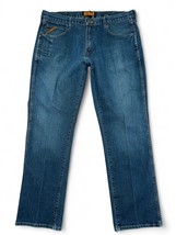 Ariat Rebar Jeans Mens 40x34 Blue M5 Slim Straight Leg Cotton Blend Work Cowboy - £35.28 GBP