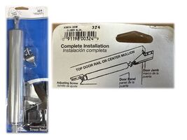 Door Closer Aluminum Pneumatic Silver Barton Kramer 324C - $14.84