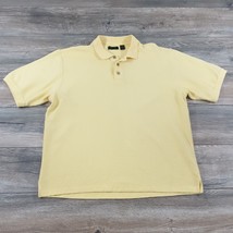 Cotton Reel Mens XL Short Sleeve Polo Shirt Golf Sport Athletic Yellow P... - £11.76 GBP
