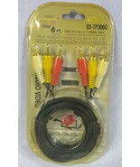 6FT RCA to RCA Audio/video Cable 6FT Gold Plated Red Yellow White  - $16.23 CAD