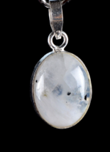 Moonstone sterling silver pendant  achieve inner growth and strength #6669 - £21.68 GBP