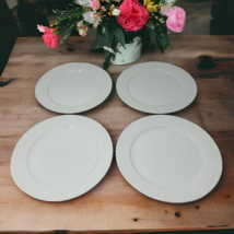 Ikea 365+ Susan Pryke White 10.5&quot; Dinner Plates Set of 4 - £24.65 GBP