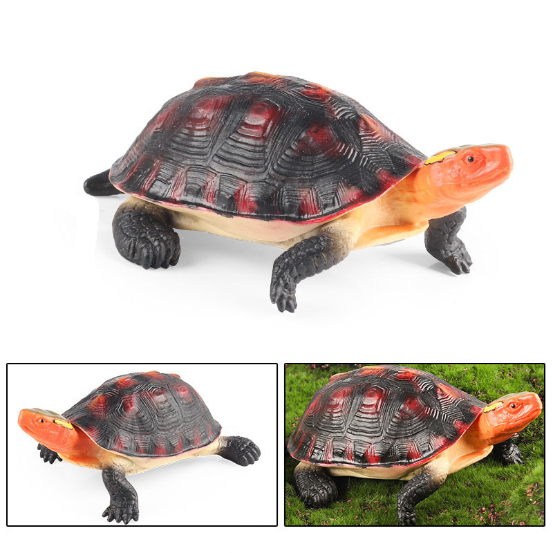 Large Yellow-Margined Box Turtle Plastic Figurine Wildlife Toy for Kids - $9.89+