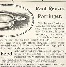 1895 Paul Revere Porringer Nestle&#39;s Food Victorian Aluminum Dish Adverti... - $28.15 CAD
