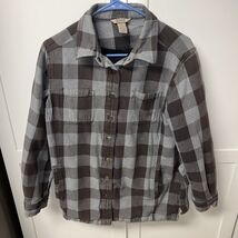 Duluth Trading Mens Medium Flapjack Flannel Plaid Quilted Heavy Shirt Ja... - $25.50
