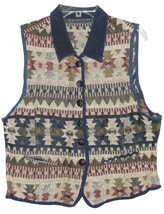 Womans VEST M Southwestern Style Hand Woven NEW NWT - $23.00