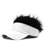 Saisifen Men Novelty Outdoor Sports Baseball Cap White Hats Black Hair - £14.19 GBP