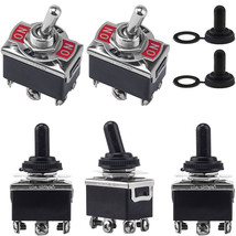 5X 3 Position 6 Terminal On/Off/On Dpdt Toggle Switch+Waterproof Boot 15... - £18.21 GBP