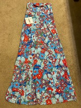 Lularoe NWT Full Length Multicolor Floral Print Blue Red Maxi Skirt - Size XS - £18.51 GBP