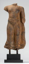 Ancien Thai Style Debout Pierre Dvaravati Bouddha (Probably) Statue - 53cm/21 &quot; - £3,575.13 GBP