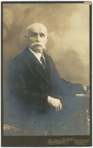 Circa 1890&#39;S Cabinet Card Older German Gentleman Mustache Atelier Mannheim - £7.46 GBP