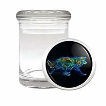 Rainbow Wolf Em2 Medical Glass Stash Jar 3&#39;&#39; X 2&#39;&#39; Herb And Spice Storage Air Ti - £6.33 GBP