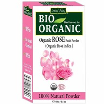 INDUS VALLEY 100% Pure and Organic Rose Petals Powder for Skin Care,Face Pack fo - £13.36 GBP