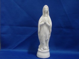  Virgin Mary w Praying Hands Statue All White High Luster - £6.28 GBP