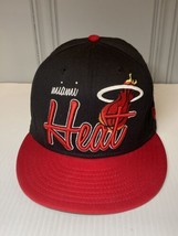 Miami Heat Hardwood Classic New Era 9FIFTY NBA Snapback Black / Red Hat Cap - $14.99