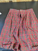 Rebecca Thomas 100% Cotton Red Plaid Shorts - $22.97