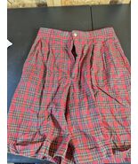 Rebecca Thomas 100% Cotton Red Plaid Shorts - €19,76 EUR