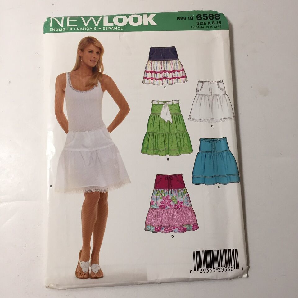 New Look 6568 Size 6-16 Misses' Skirts - $12.86