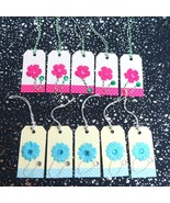 Set of 10 all occasion floral handmade gift tags - £7.74 GBP