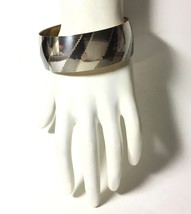 Wide Vintage Engraved Brass Bangle - £17.50 GBP