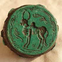 Anello grande antico vicino orientale Harappa intaglio misto pietra arge... - $2,614.39 MXN
