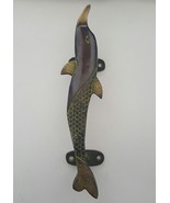 Fish Figurine Brass Door Handle 9.3&quot; - Nepal - £31.45 GBP