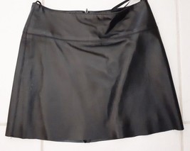 A.B.S. Allen Schwartz Lambskin Leather Short Skirt Lined Black USA Womens Size 2 - £31.06 GBP