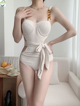 French fashion waist-digging one-piece swimsuit - $21.99
