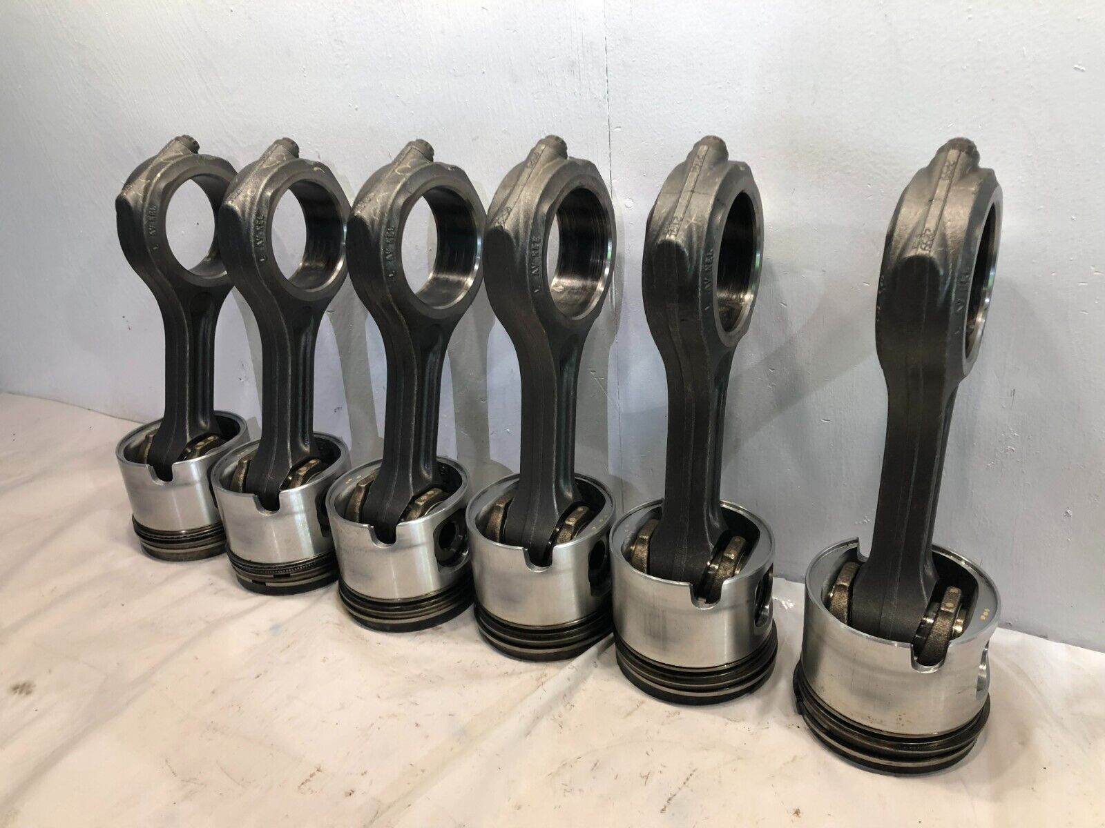 Set of 6 Caterpillar CAT C9 Diesel Engine Connecting Rod 160-8199 Dozer ... - $1,026.35