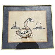  Eddie Kakerepetum 1981 Woodland School Indigenous Goose – Signed - $5,577.37 MXN