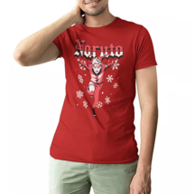 Naruto Shippuden Boruto Red Men&#39;s Shirt Sasuke Kakashi Holiday Medium New W Tags - £11.39 GBP