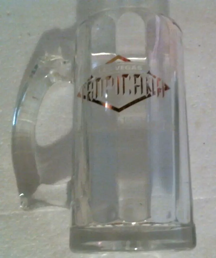 Vintage Las Vegas The Tropicana Club 5 1/2&quot; Tall Beer Glass Mug With Logo - $10.84 CAD