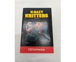 K-razy Kritters CBS Software Manual Booklet - $26.72