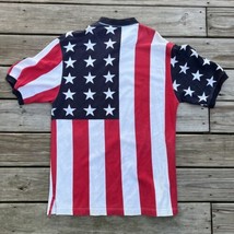 American Flag All Over Print Polo Shirt Chaps Ralph Lauren Mens Size Large - £18.95 GBP