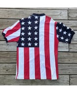 American Flag All Over Print Polo Shirt Chaps Ralph Lauren Mens Size Large - £18.90 GBP