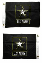 12X18 Embroidered U.S. Army Star Double Sided 2Ply 220D Nylon 12&quot;X18&quot; W/ Clips - £26.47 GBP