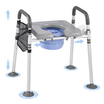 VEVOR Bedside Commode Chair, 500 lbs Capacity, 4-in-1 Toilet and Raised ... - $55.99