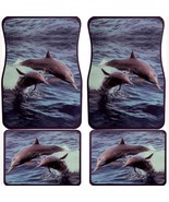 4 piece set universal rubber Floor Mats with Dolphins design fits almost... - $23.36