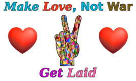 3'x5' Flag 'Make Love Not War' - $29.65