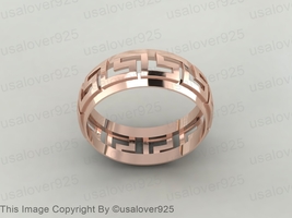 Unique Stylish Sterling Silver Unisex Band Ring Jewelry - £49.16 GBP