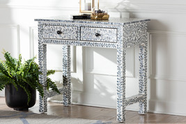 Garold Coastal Black and White 2-Drawer Console Table - $9,704.61 MXN