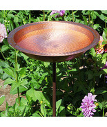 Bird Bath Achla Hammered Solid Copper Bird Bath with Stake - £64.82 GBP