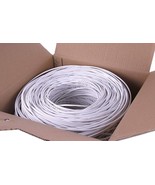 Cat5e 1000Ft 24AWG UTP 4 Twisted Pair Ethernet Router Cable Wire Pull Box White - $55.99