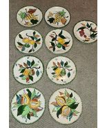 Lot of 9 Blue Ridge Pottery Southern PV Fruit Plates Ceramic Nice 8.5 In... - $105.99