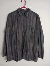 Sean John Long Sleeve Button Down Geometric Design Shirt Men&#39;s Size L - $296.28 MXN